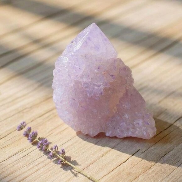 Spirit Quartz ✦ Raw Lavender Amethyst Cluster ✦ Cactus Quartz Formation 2.5" - Picture 3 of 11